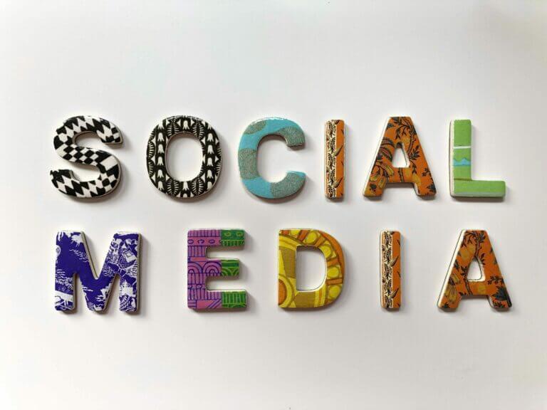 Social Media - words artistically spelled out