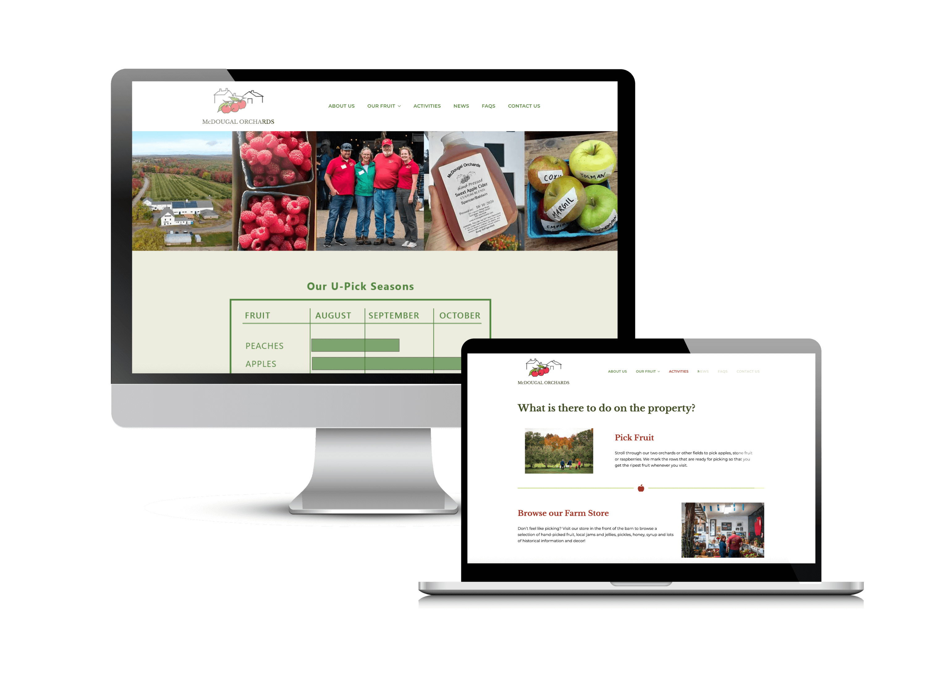 McDougal Orchards website by Creare Web Solutions