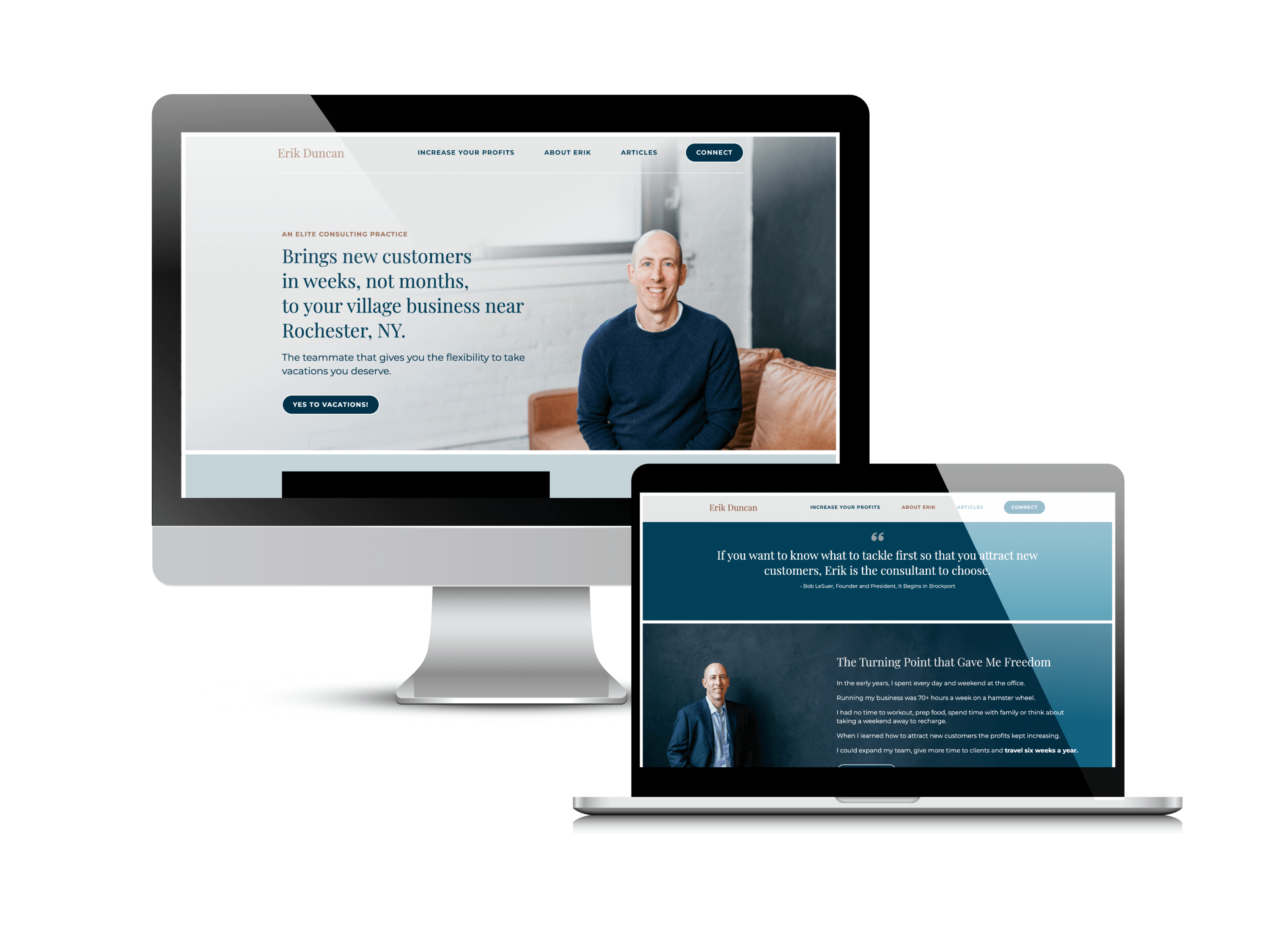 Erik Duncan, Soloprenuer Website by Creare Web Solutions